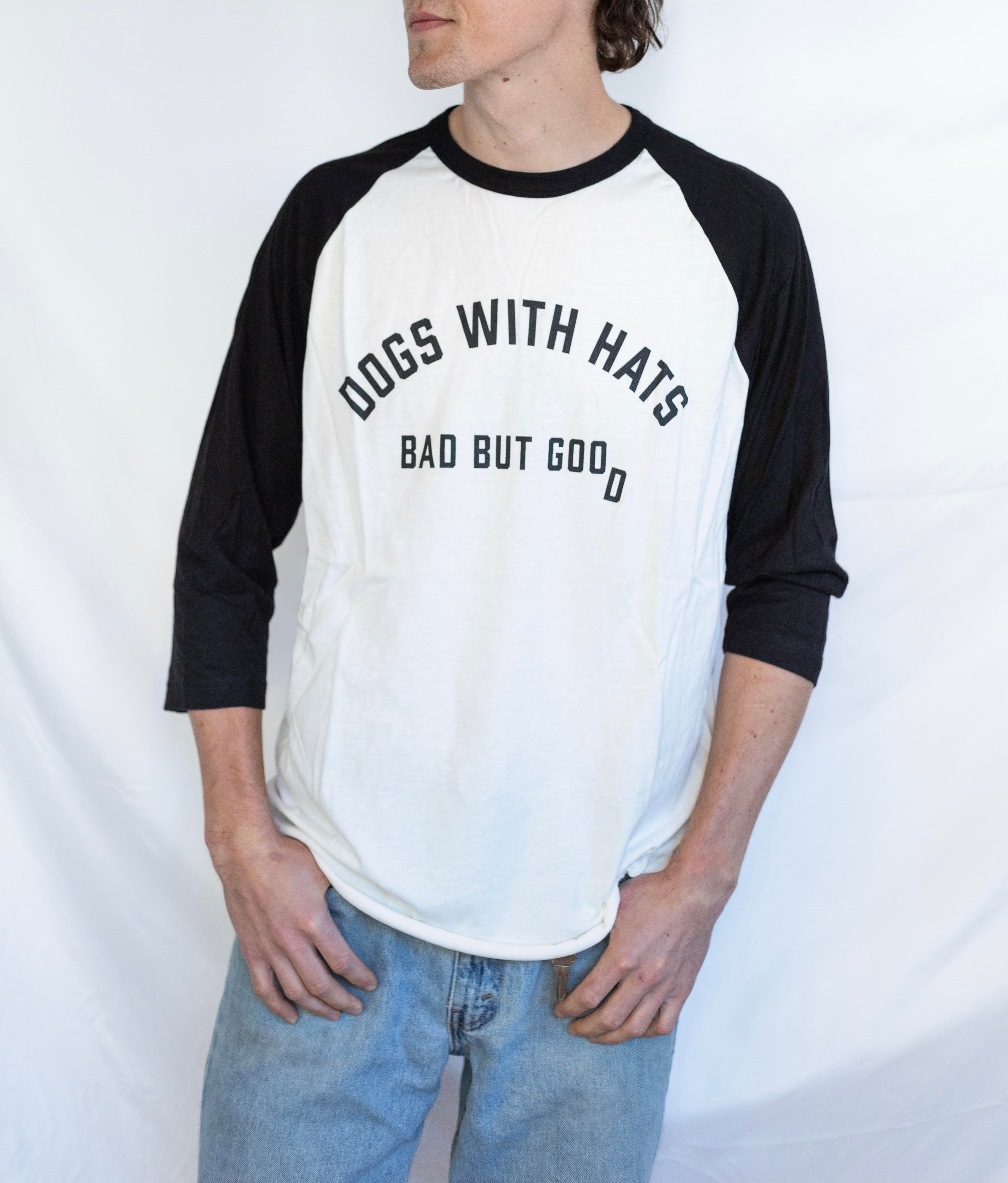 "Bad But Good" Baseball Tee